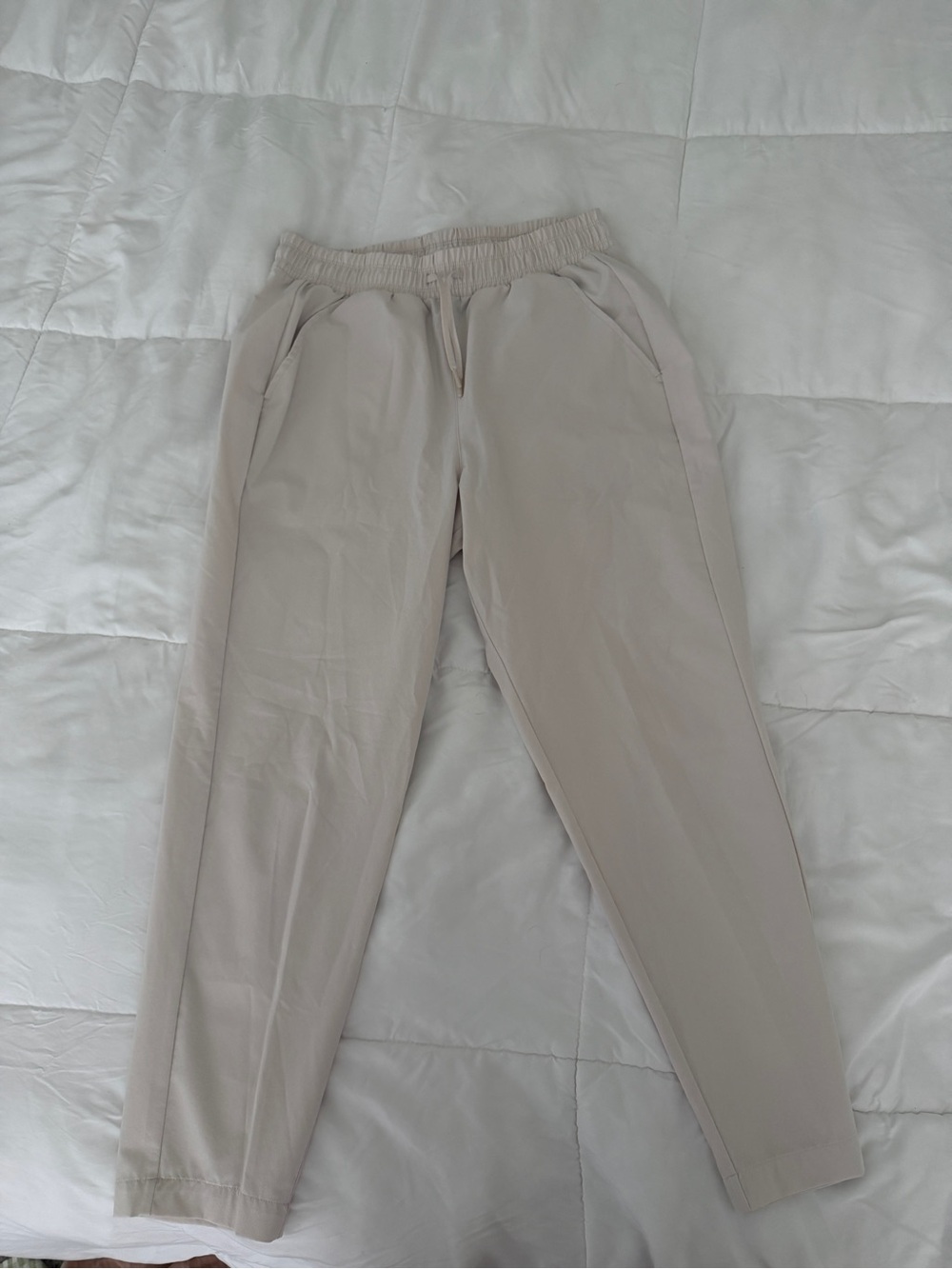Old Navy - Light Beige Elastic Waist Pants